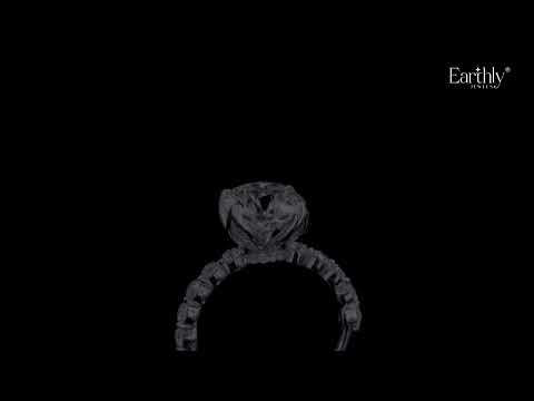 Round Diamond Engagement Ring With Floral Prong | Earthly jewels