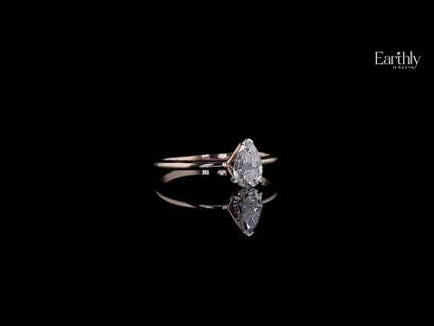 Load video: 0.5Ct Pear Shape Solitaire Ring | Earthly Jewels