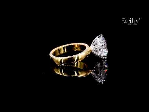 Load video: 5 Carat Round Diamond Solitaire Ring | Earthly Jewels