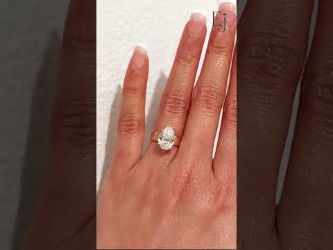 Load video: Pear Cut Diamond Solitaire Ring | Earthly Jewels