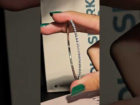 Classic Tennis Diamond Bangle Bracelet | Earthly Jewels