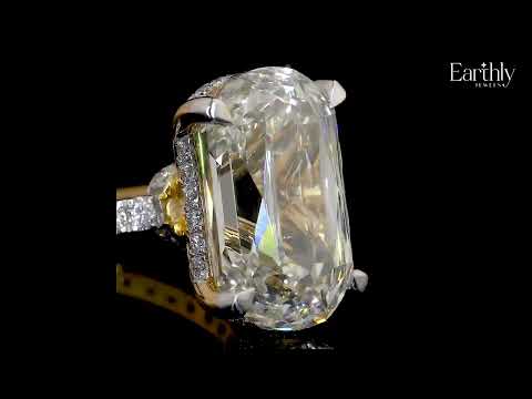 Load video: Cushion Cut Hidden Halo Engagement Ring | Earthly Jewels