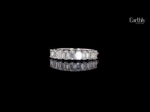 Emerald Cut Half Eternity Band | Earthly jewels