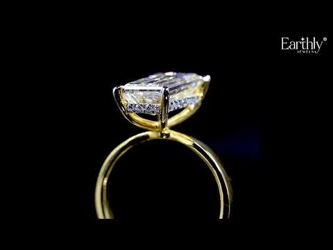 Load video: Baguette Diamond Solitaire Ring | Earthly Jewels