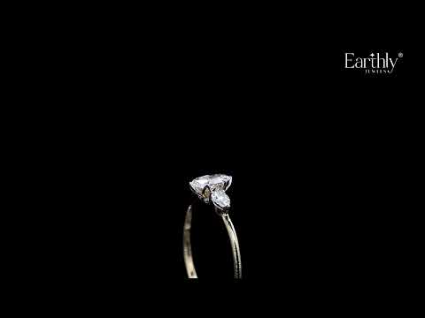 Load video: Marquise Diamond Ring With Pear Side Stones | Earthly Jewels