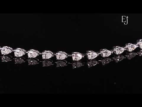 Pear Diamond Tennis Necklace | Earthly Jewels