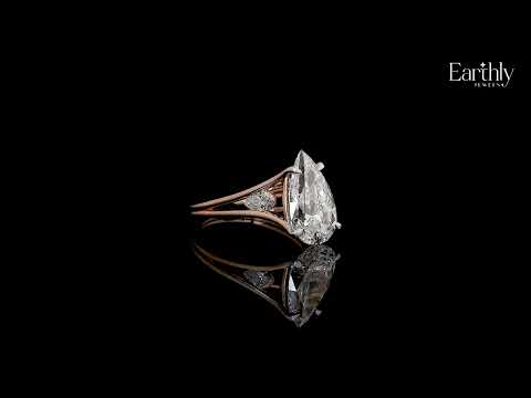 Pear Trilogy Engagement Ring | Earthly jewels