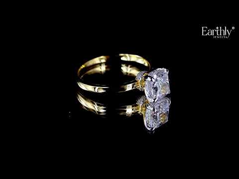 Load video: Cushion Solitaire With Double Hidden Halo Ring | Earthly Jewels