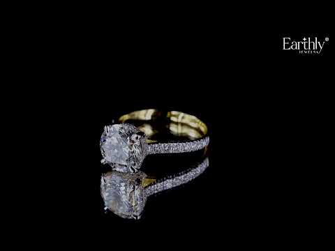 Load video: Round Shape Solitaire With Double Hidden Halo Ring | Earthly Jewels