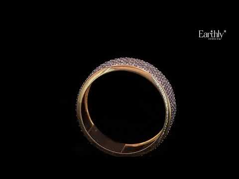 Load video: Multi Row Diamond Eternity Men's Band | Earthly Jewels