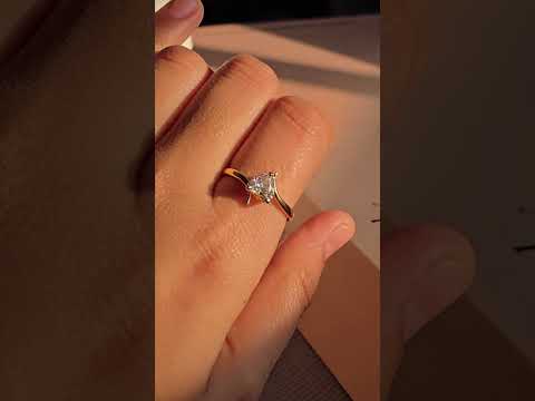 Load video: Heart Solitaire Bypass Shank Ring | Earthly Jewels