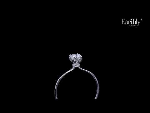 Load video: Round Hidden Halo Engagement Ring | Earthly Jewels