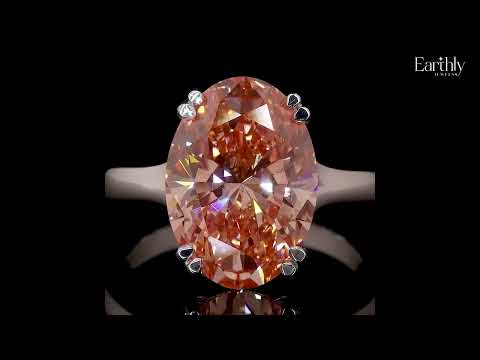 Load video: 6 Ct Oval Solitaire Ring With Double Prong Set | Earthly jewels