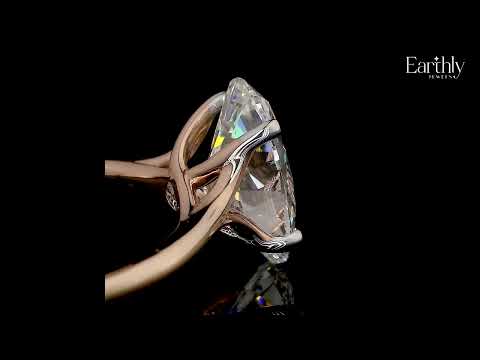 Oval Solitaire Engagement Ring With Mystique Stone | Earthly Jewels