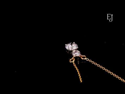 Load video: Round Shape Two Diamond Mangalsutra | Earthly Jewels