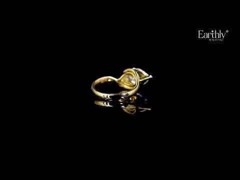 Marquise diamond Ring With Bypass Setting |Earthly jewels