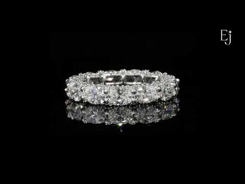 Load video: Oval Diamond Ferris Wheel Eternity Band | Earthly Jewels