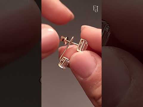 2 in 1 Dual Emerald Solitaire Stud & Ear Jacket | Earthly jewels