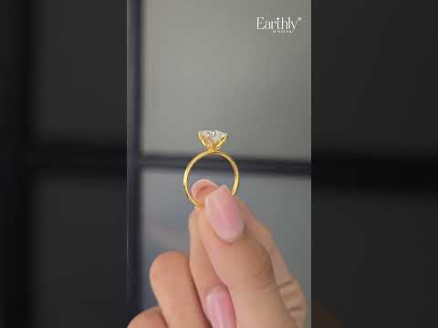 Load video: Princess Solitaire Floral Prong Ring | Earthly Jewels