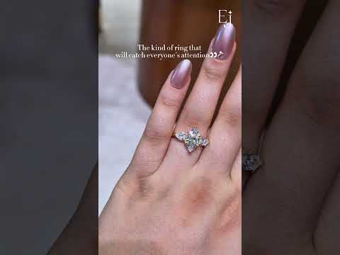 تحميل الفيديو: Marquise Diamond Ring with Pear Side Stones | Earthly Jewels