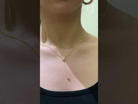 تحميل الفيديو: Dual Drop Diamond Y Shaped Necklace | Earthly Jewels