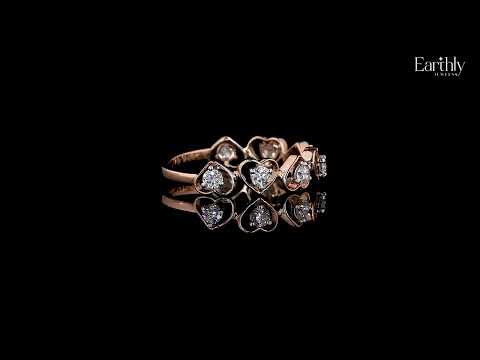 Load video: Hearts Half Eternity Ring | Earthly Jewels