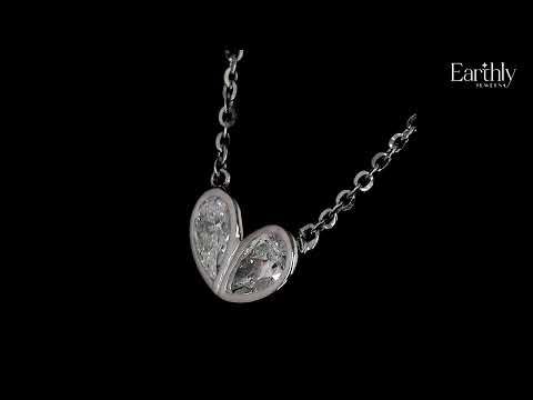 Load video: Pear Shape Diamond Necklace | Earthly Jewels