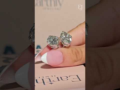 5 Ct Oval Diamond Stud Earrings