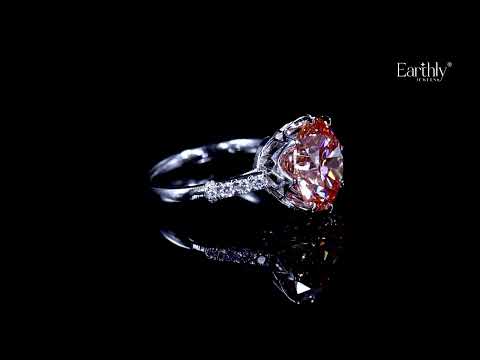 Load video: Regal Pink Round Solitaire Engagement Ring | Earthly Jewels