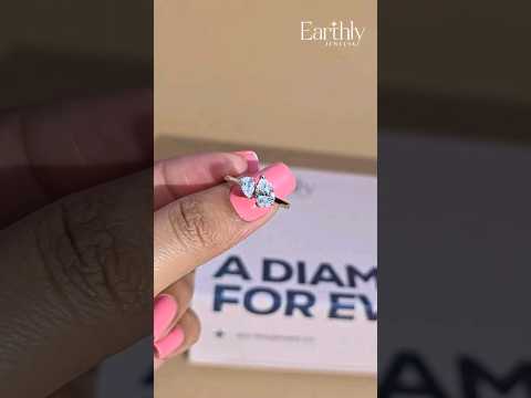 Load video: Toi Et Moi Double Pear Engagement Ring | Earthly jewels