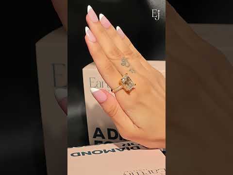 Load video: 10 Ct Emerald Cut Solitaire Ring