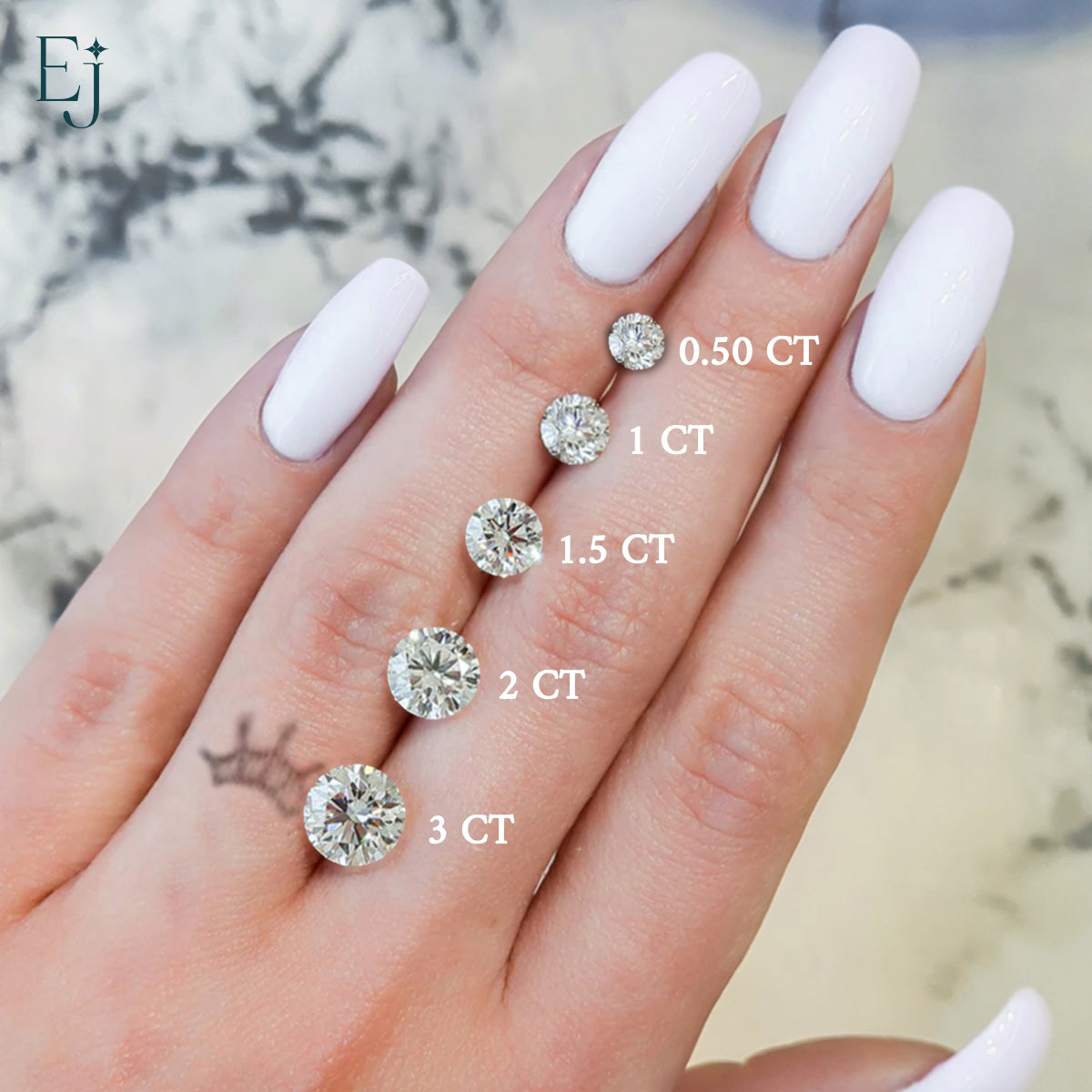 Portuguese Round Cut Diamond Ring With Hidden Halo | Earthly Jewels