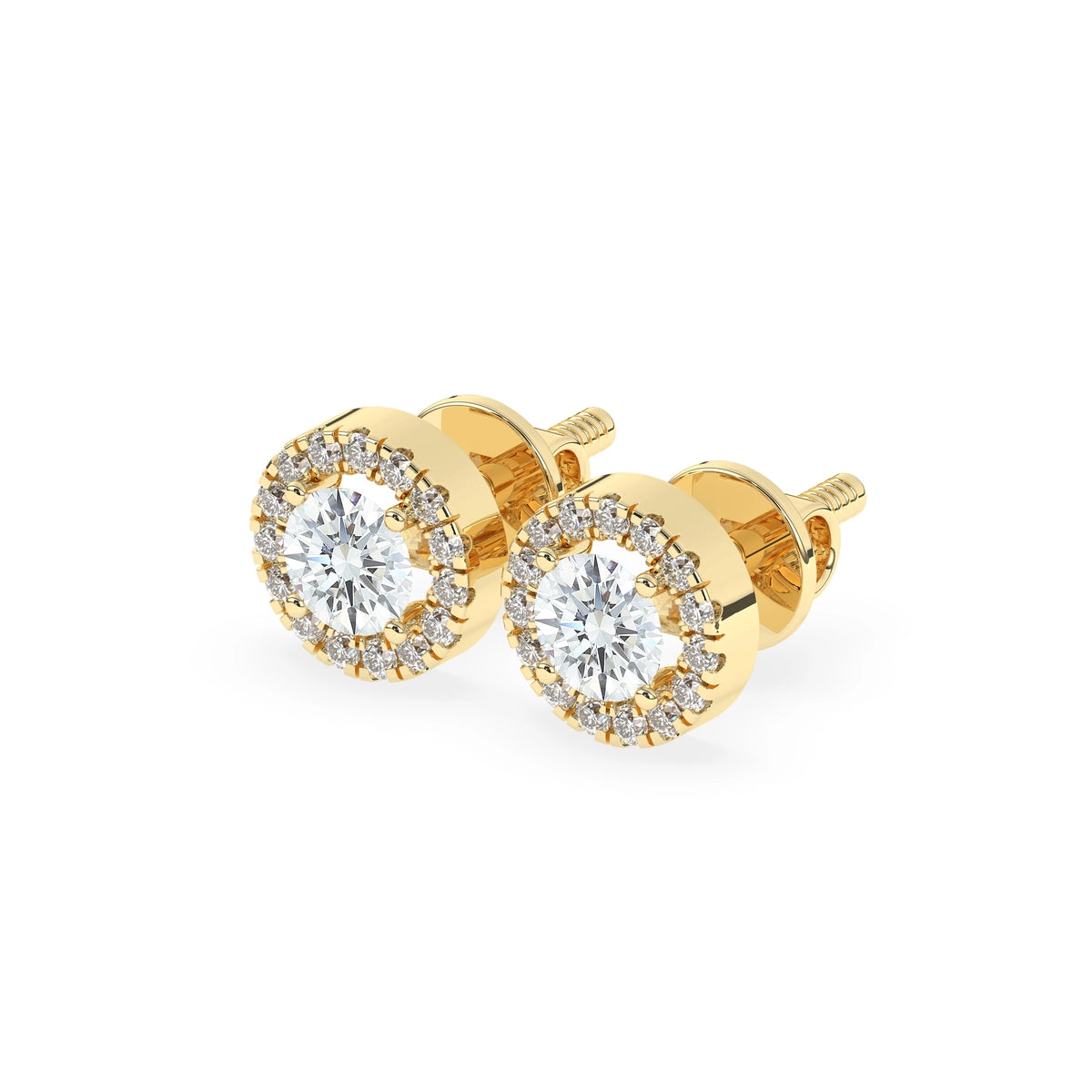Round Halo Earrings | Earthly Jewels