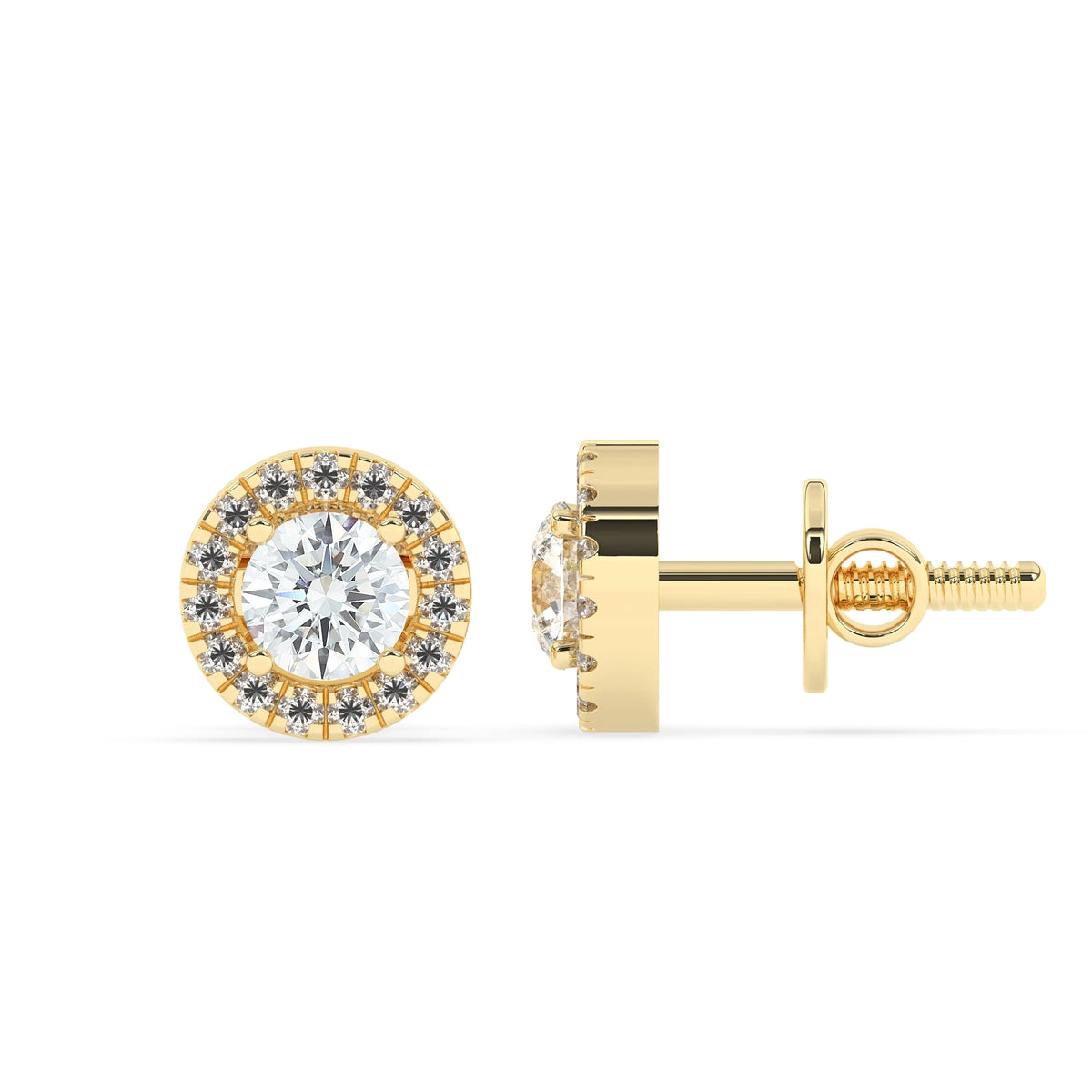 Round Halo Earrings | Earthly Jewels