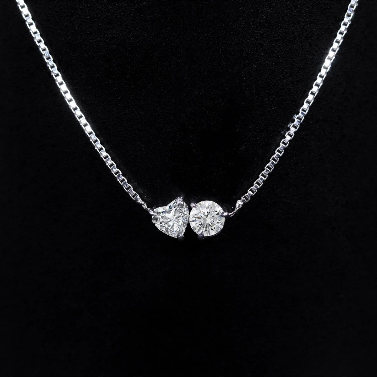 Toi Et Moi Heart and Round Necklace | Earthly Jewels