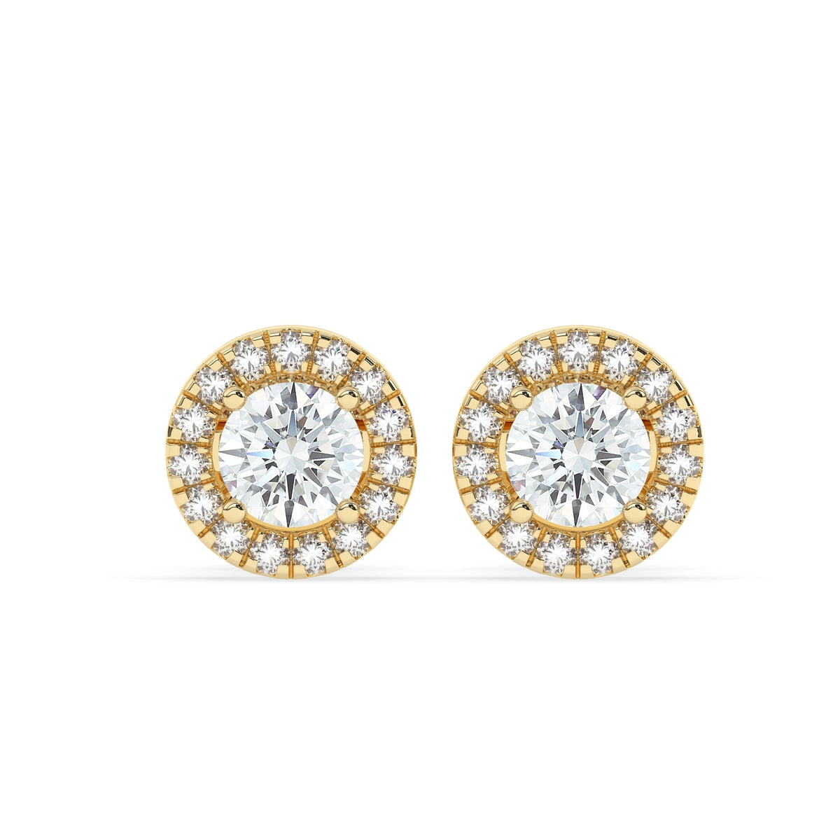 Round Halo Earrings | Earthly Jewels