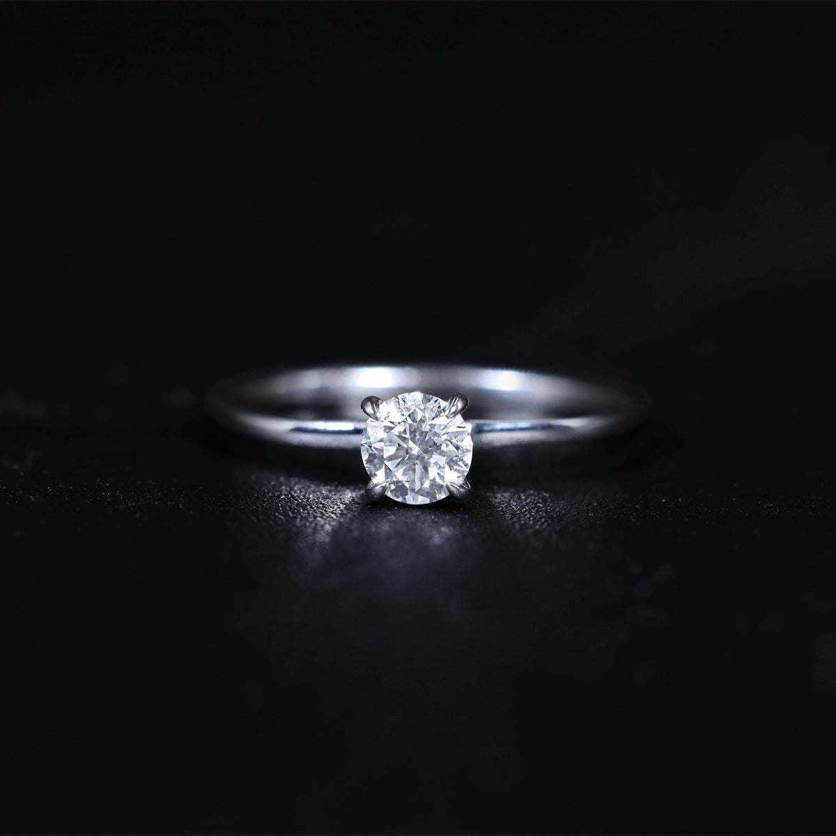 Round Hidden Halo Engagement Ring | Earthly Jewels