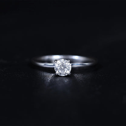 Round Hidden Halo Engagement Ring | Earthly Jewels