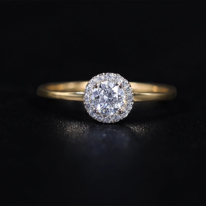 Round Cut Halo Diamond Engagement Rings