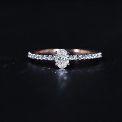 Oval Diamond With Hidden Halo | Earthly Jewels