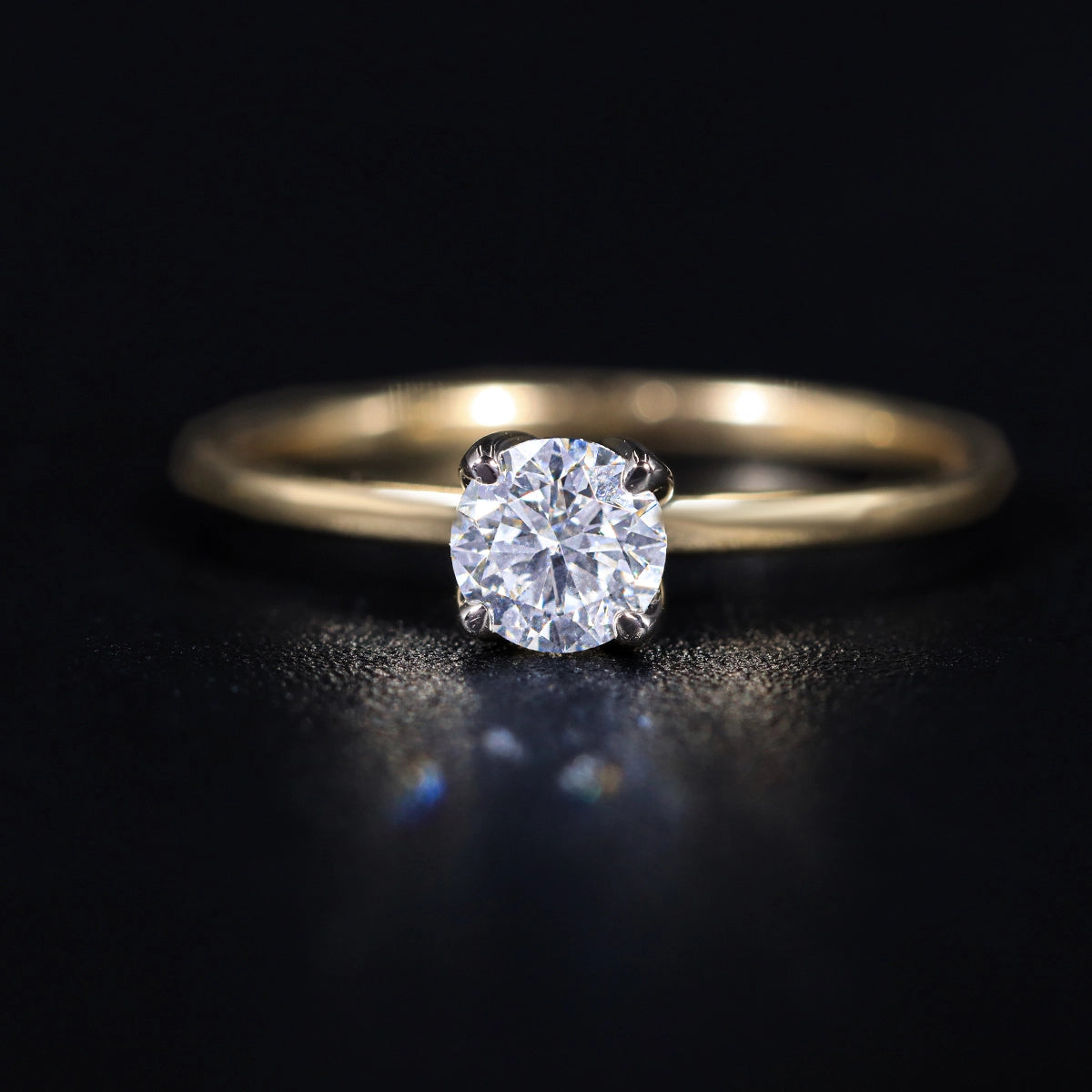 Round Diamond Tulip Setting Ring | Earthly Jewels