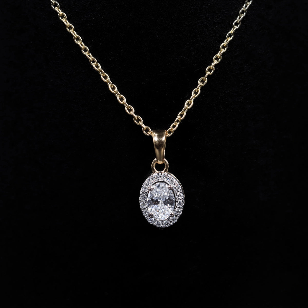 Oval Halo Pendant | Earthly Jewels