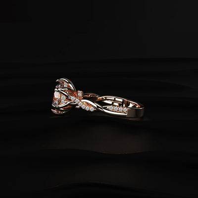 Twisted Pave Diamond Ring