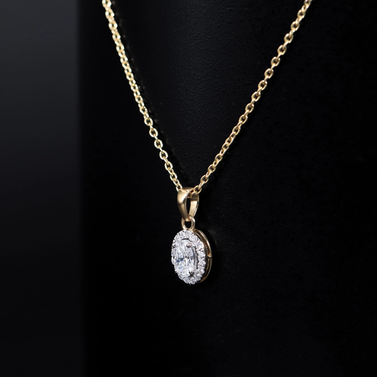 Oval Halo Pendant | Earthly Jewels