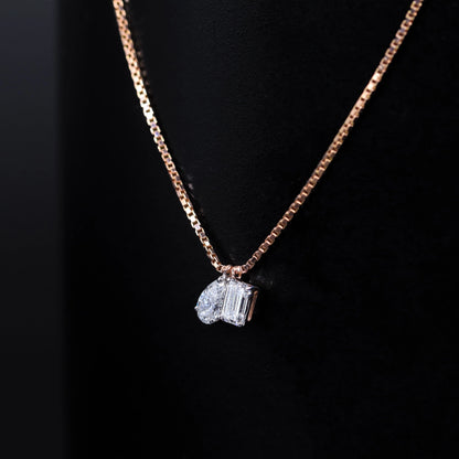 Emerald Pear Toi Et Moi Necklace | Earthly Jewels