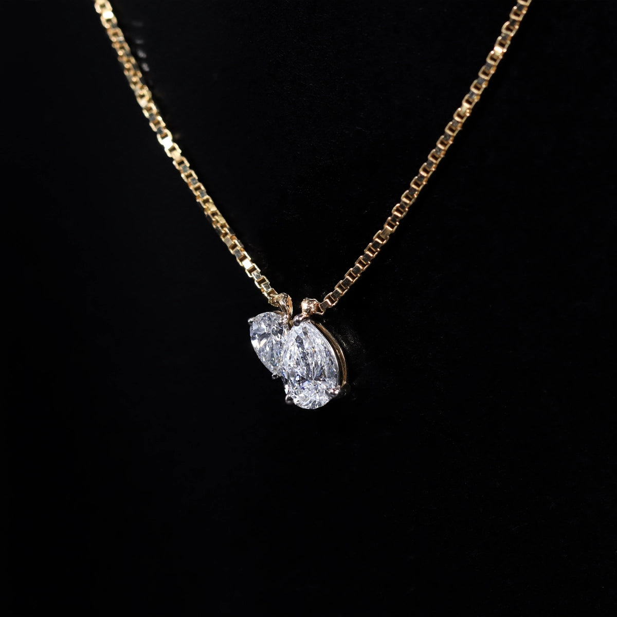 Toi Et Moi Double Pear Necklace | Earthly Jewels
