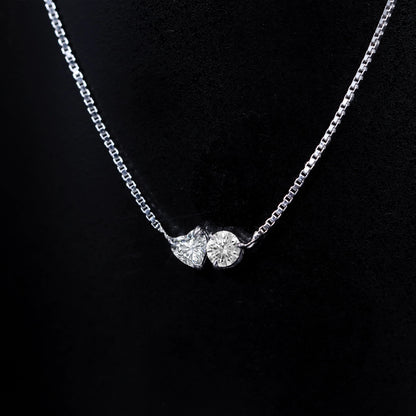 Toi Et Moi Heart and Round Necklace | Earthly Jewels