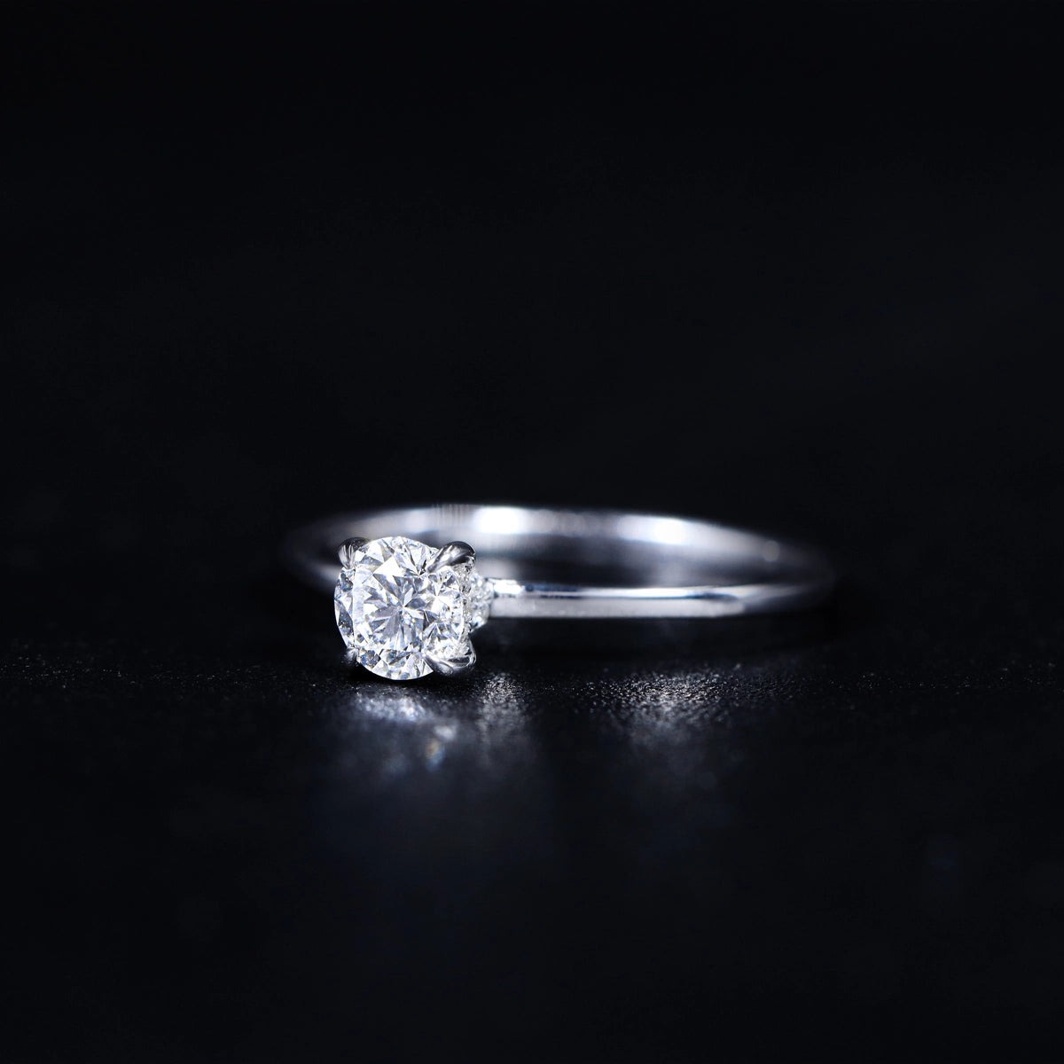 Round Hidden Halo Engagement Ring | Earthly Jewels