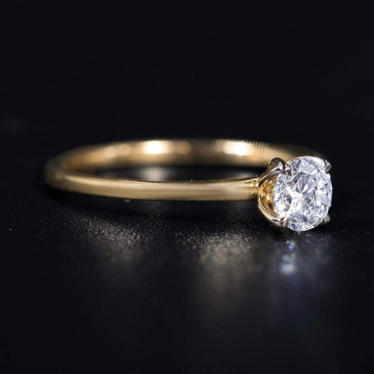 Round Diamond Tulip Setting Ring | Earthly Jewels