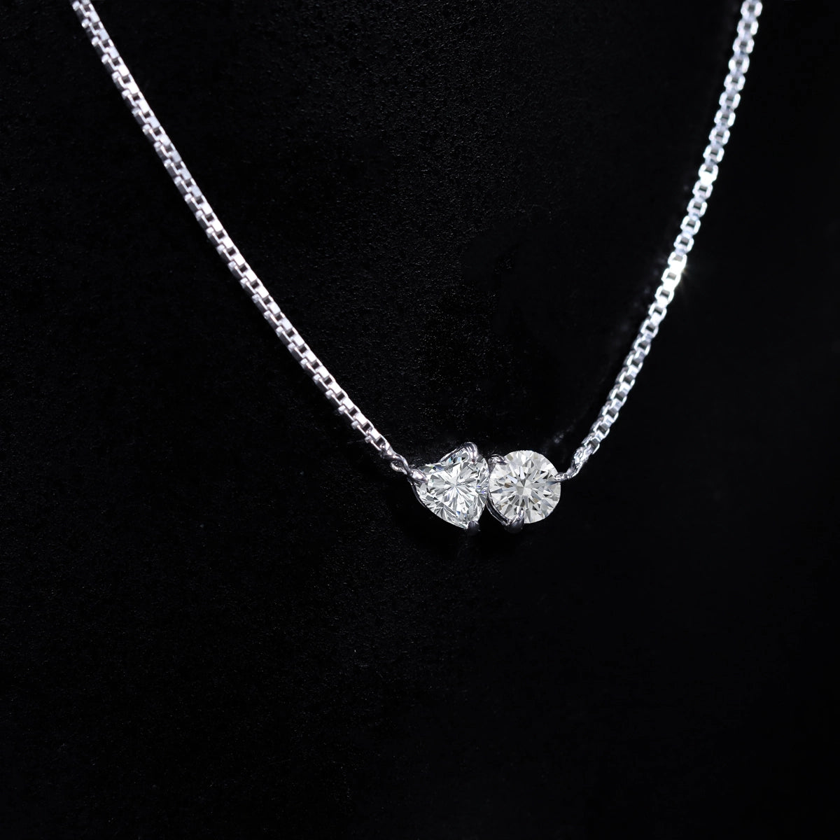 Toi Et Moi Heart and Round Necklace | Earthly Jewels